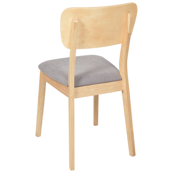 Beliani - MINIER - Eetkamerstoel set van 2 - Lichtgrijs - Hout
