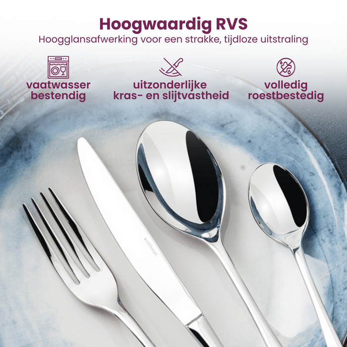 Sambonet Bestekset Velvet - RVS - 36 delig | 6 personen