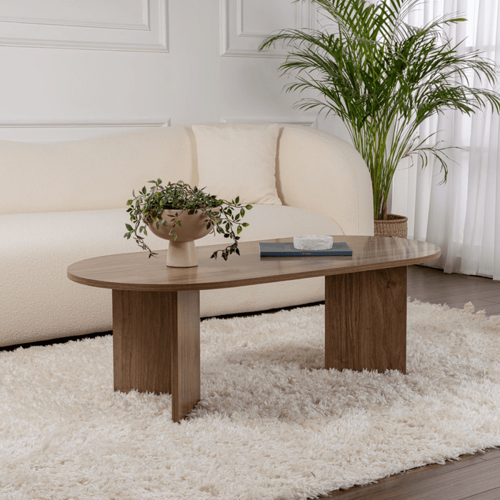 Calicosy - Ovale salontafel B119 cm - IRIS - Walnootlook