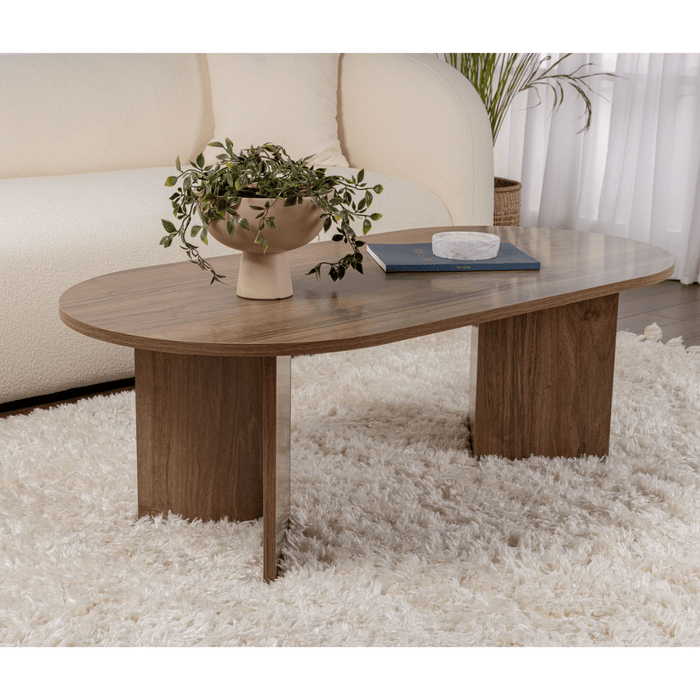 Calicosy - Ovale salontafel B119 cm - IRIS - Walnootlook