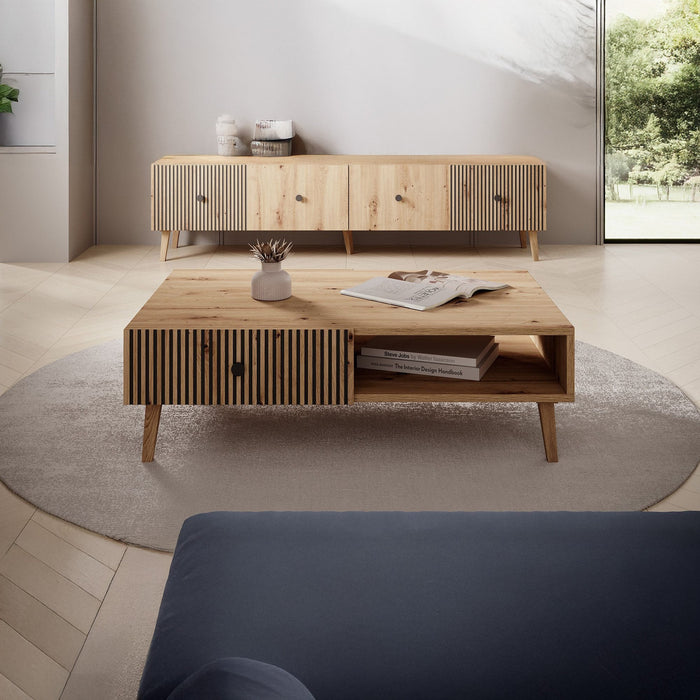 Meubella - Salontafel Bali - Eiken - 102 cm