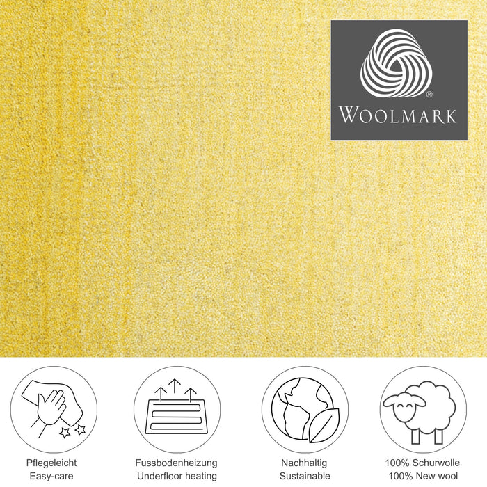 Theko Tapijt met kleurverloop Wool Comfort 90x160 cm - Geel