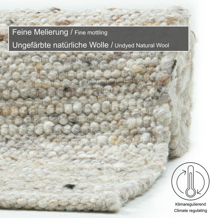 Theko Alm-Glück natuurtapijt 120x180 cm - Zand