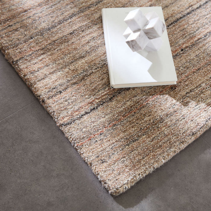 Theko Handgeweven wollen viscose tapijt San Diego 40x60 cm - Roze