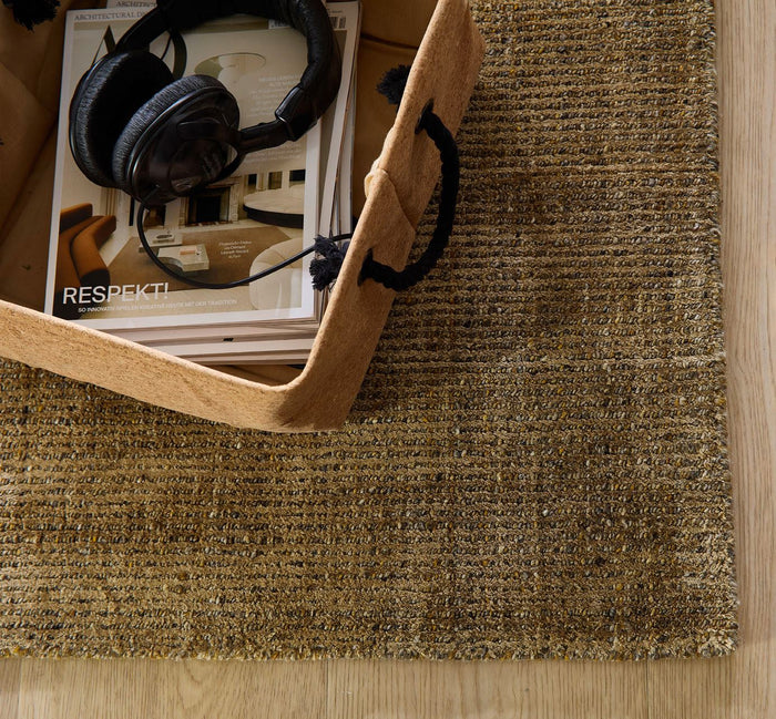 Theko gestreept UNI-tapijt Venus 190x290 cm - Goud