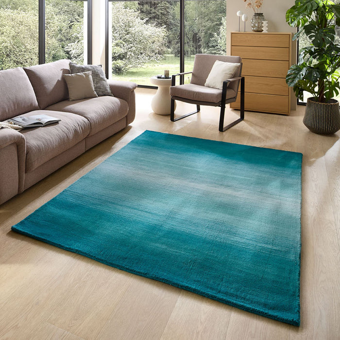 Theko Tapijt met kleurverloop Wool Comfort 190x290 cm - Turquoise