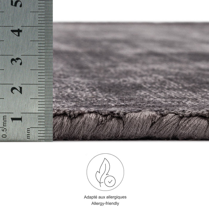 Theko handgeweven viscose tapijt Star 170x240 cm - Antraciet