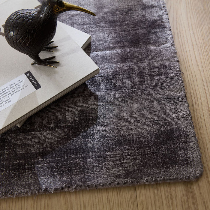 Theko handgeweven viscose tapijt Star 170x240 cm - Antraciet