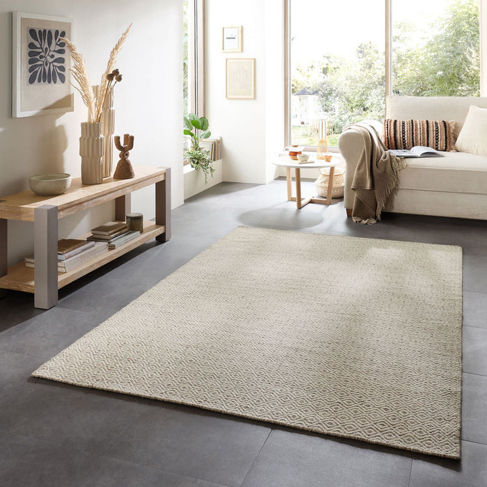 Theko Tapijt in Scandinavische stijl Trondheim 65x130 cm - Beige