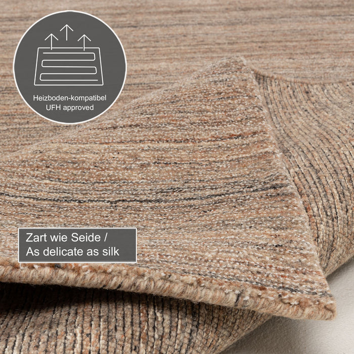 Theko Handgeweven wollen viscose tapijt San Diego 190x290 cm - Roze