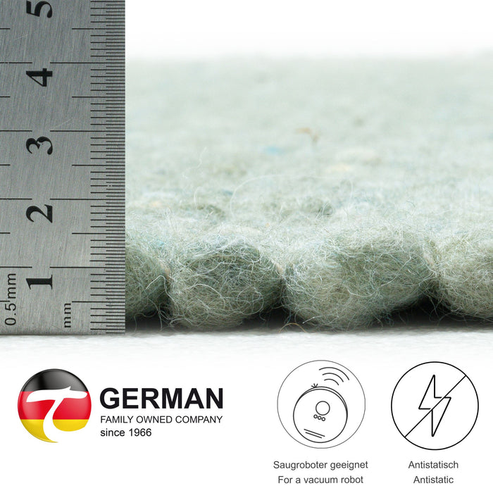 Theko Handgeweven wollen tapijt Alpen 170x240 cm - Groen