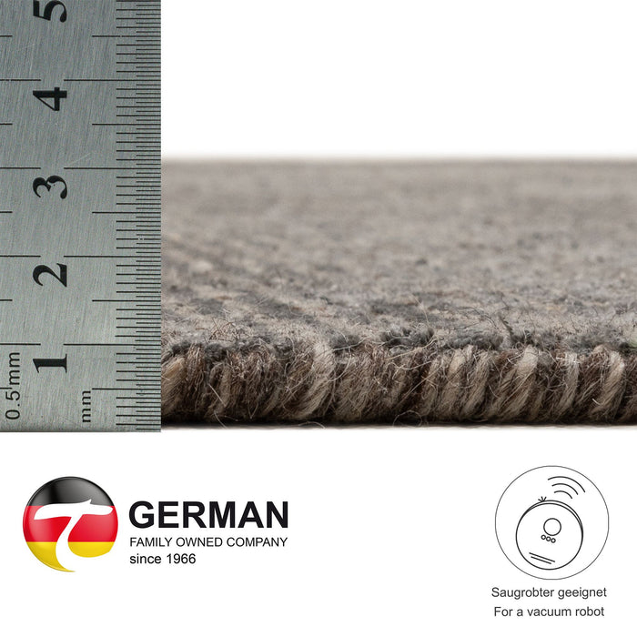 Theko gestreept UNI-tapijt Venus 90x180 cm - Antraciet