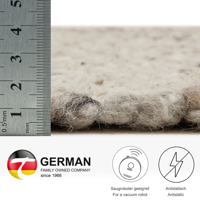 Theko Alm-Glück natuurtapijt 70x130 cm - Grijs