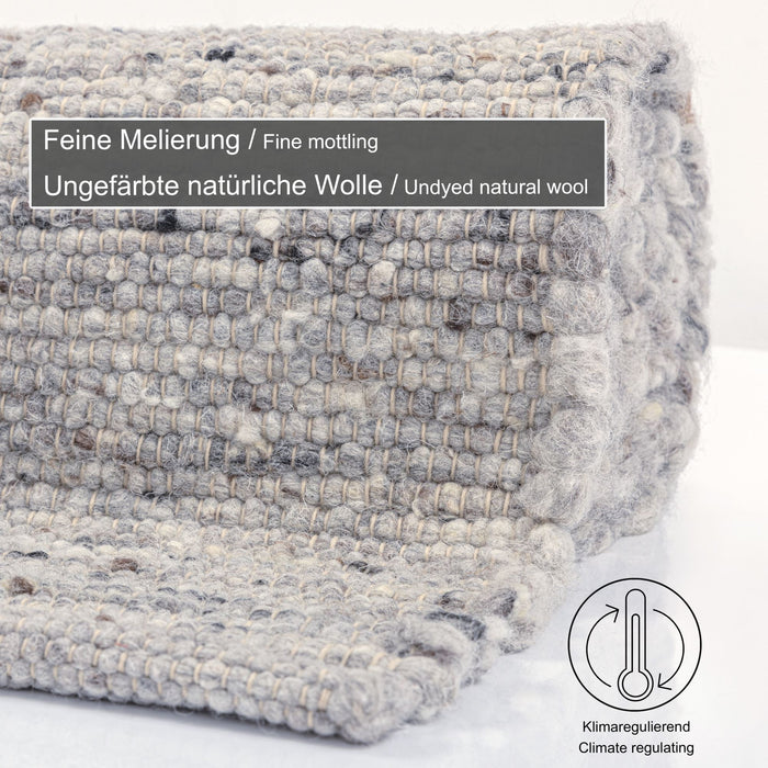 Theko Alm-Glück natuurtapijt 70x130 cm - Grijs