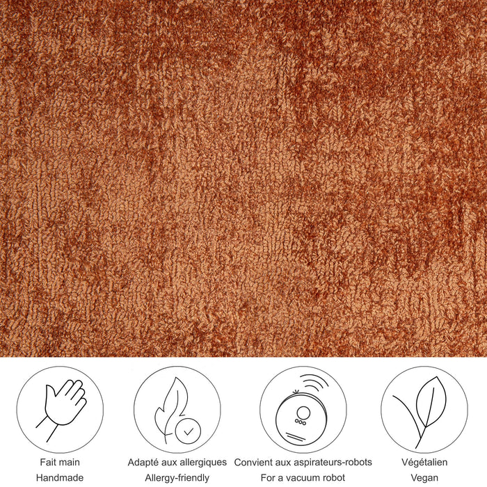 Theko handgeweven viscose tapijt Star 240x340 cm - Koper