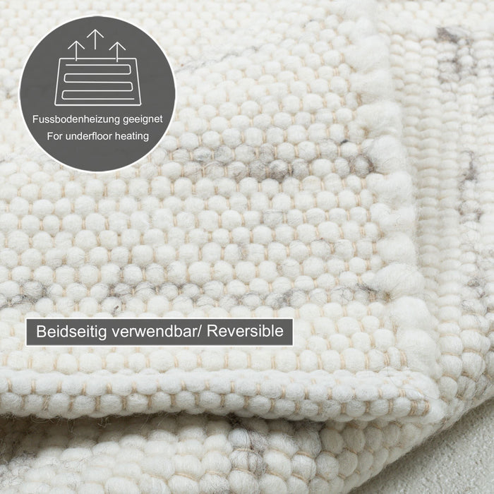 Theko Alm-Glück natuurtapijt 90x160 cm - Natuurgrijs