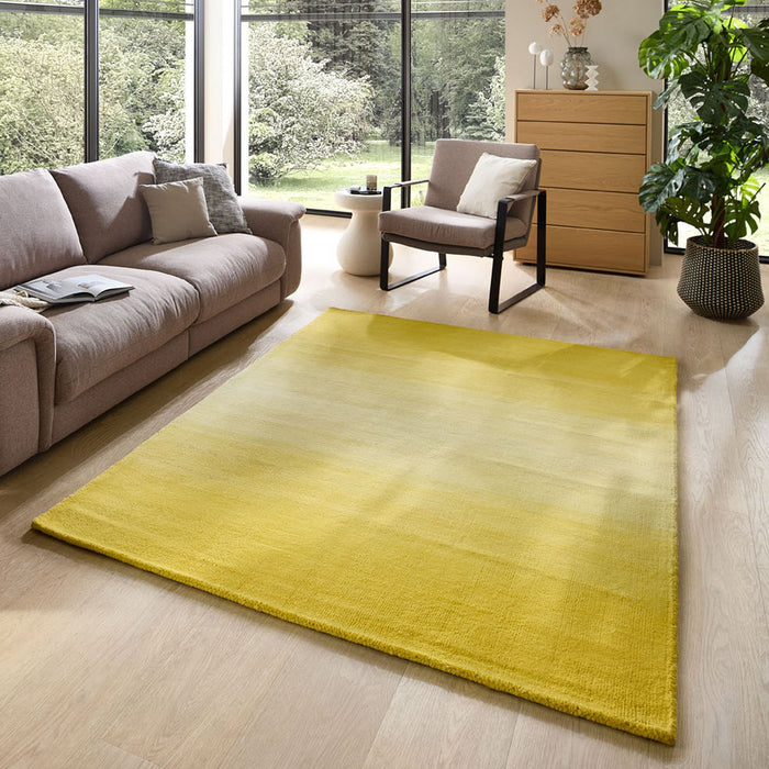 Theko Tapijt met kleurverloop Wool Comfort 160x230 cm - Geel