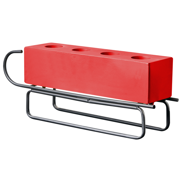 Beliani - KUHMO - Kaarshouder - Rood - IJzer