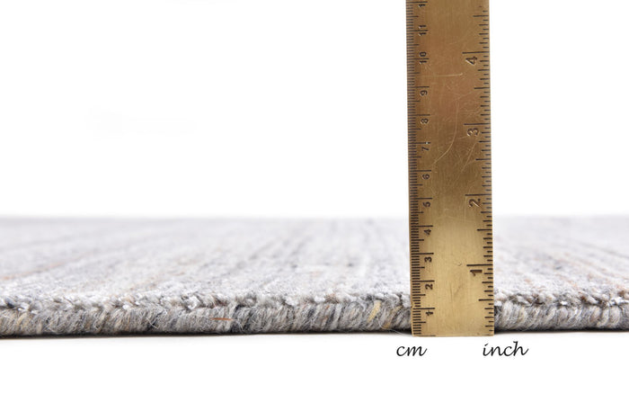 Theko Handgeweven wollen viscose tapijt San Diego 200x250 cm - Grijs