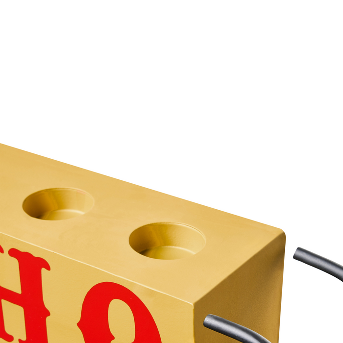 Beliani - KUHMO - Kaarshouder - Geel - IJzer