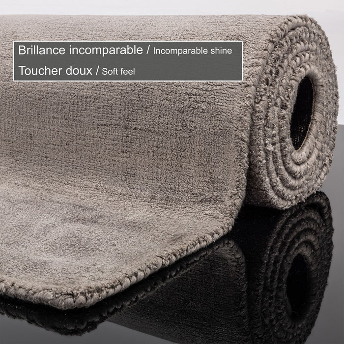 Theko handgeweven viscose tapijt Star 190x290 cm - Grijs