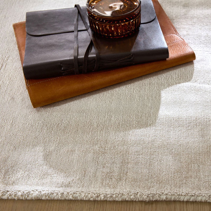 Theko handgeweven viscose tapijt Star 90x160 cm - Crème