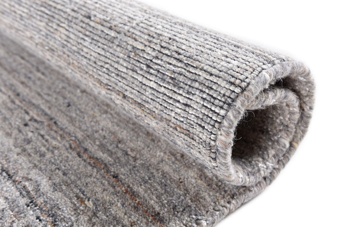 Theko Handgeweven wollen viscose tapijt San Diego 190x290 cm - Grijs