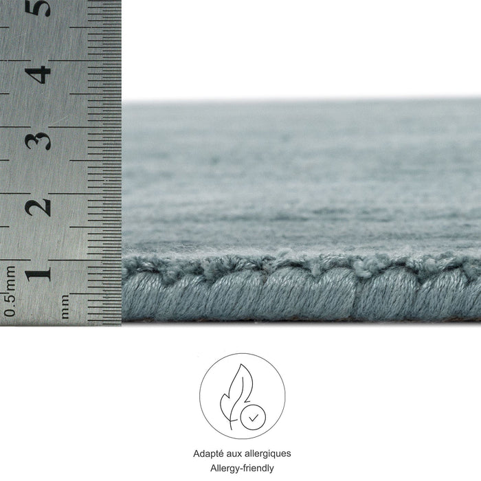 Theko handgeweven viscose tapijt Star 120x180 cm - Lichtturkoois