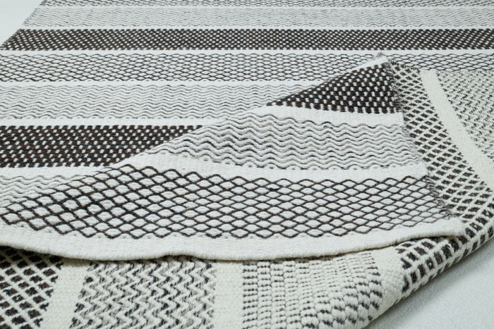 Theko Tapijt in Scandinavische stijl Trondheim 160x230 cm - Zwart|wit