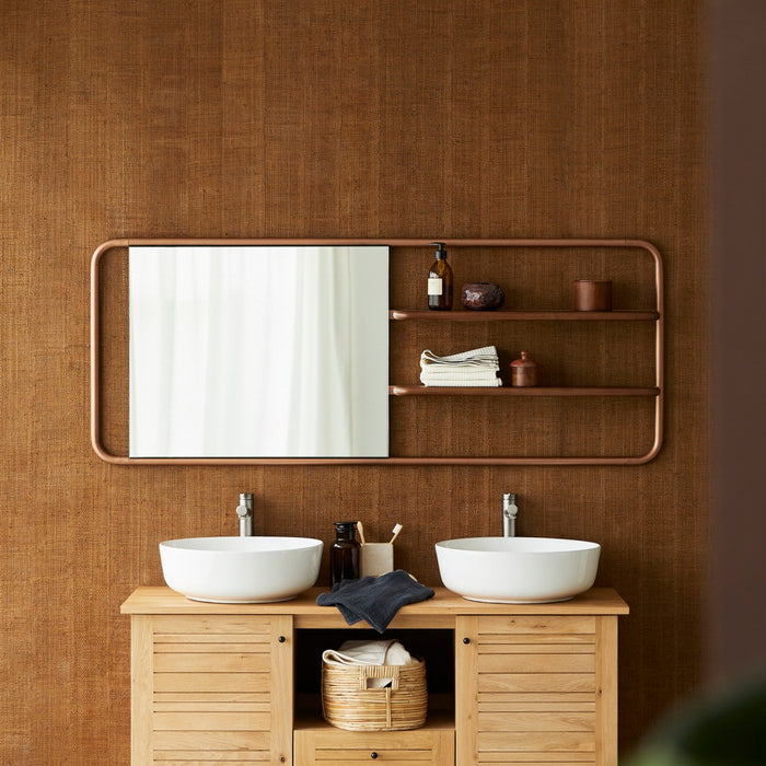 Tikamoon - Félicie - Spiegelrek van walnoothout en messing