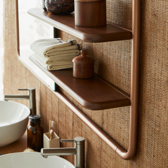 Tikamoon - Félicie - Spiegelrek van walnoothout en messing