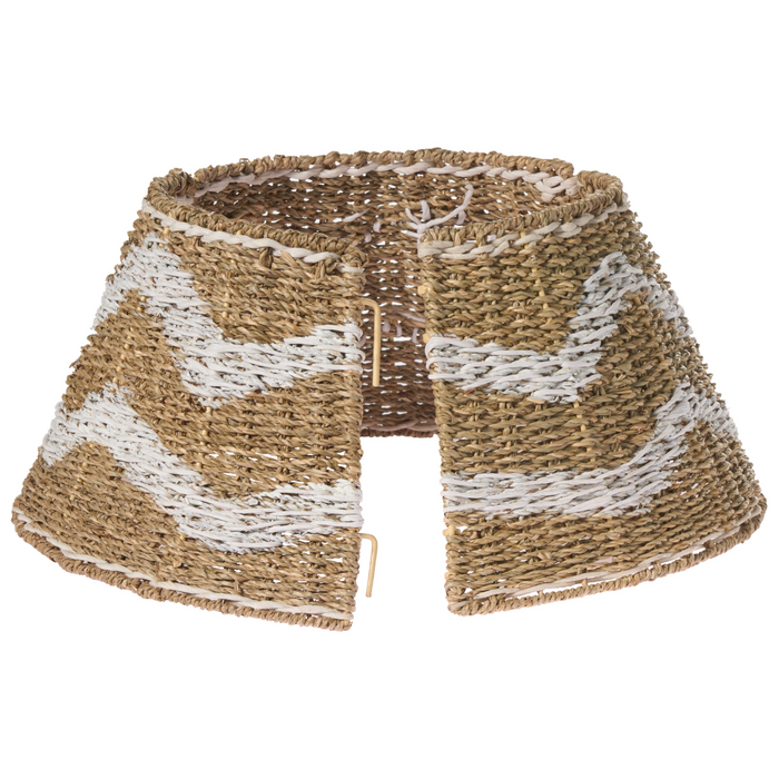 Beliani - HIVER - Kerstboomrok - Natuurlijk|Wit - ⌀ 51 cm - Zeegras