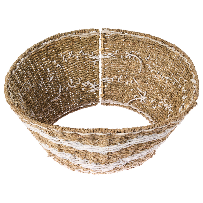 Beliani - HIVER - Kerstboomrok - Natuurlijk|Wit - ⌀ 51 cm - Zeegras