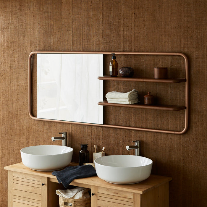 Tikamoon - Félicie - Spiegelrek van walnoothout en messing