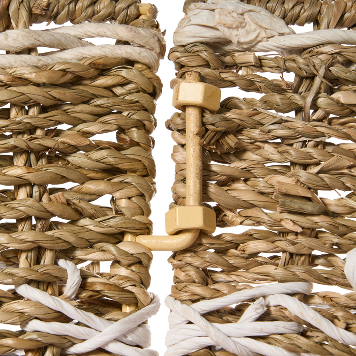 Beliani - HIVER - Kerstboomrok - Natuurlijk|Wit - ⌀ 51 cm - Zeegras