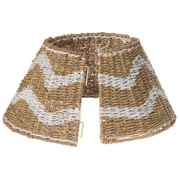 Beliani - HIVER - Kerstboomrok - Natuurlijk|Wit - ⌀ 43 cm - Zeegras