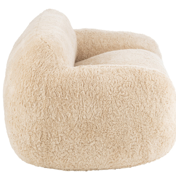 J-Line sofa Shearl - polyester - creme - large