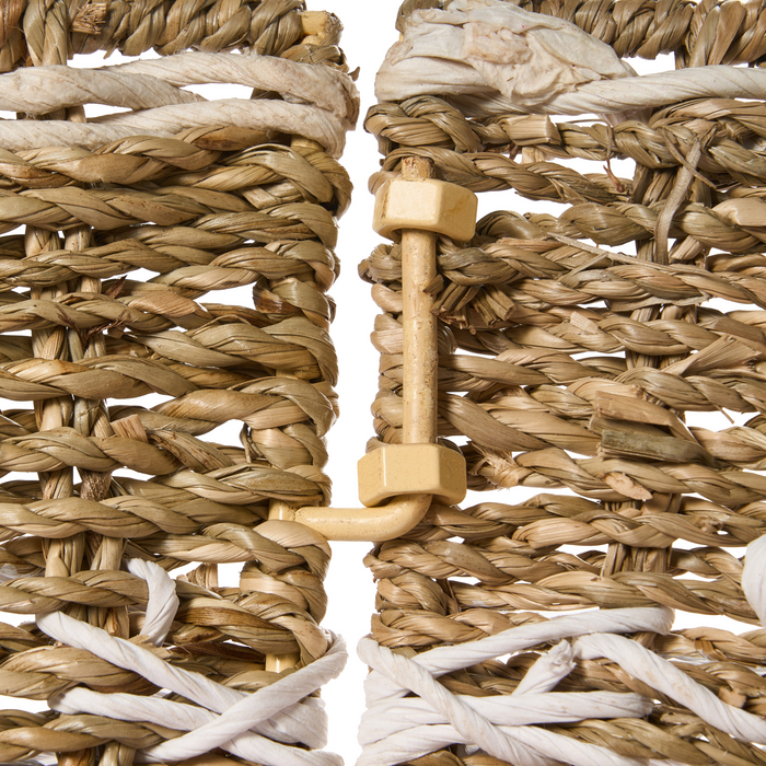 Beliani - HIVER - Kerstboomrok - Natuurlijk|Wit - ⌀ 43 cm - Zeegras