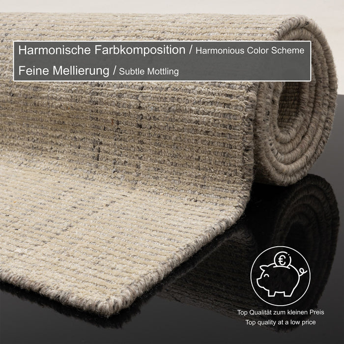 Theko gestreept UNI-tapijt Venus 240x340 cm - Beige