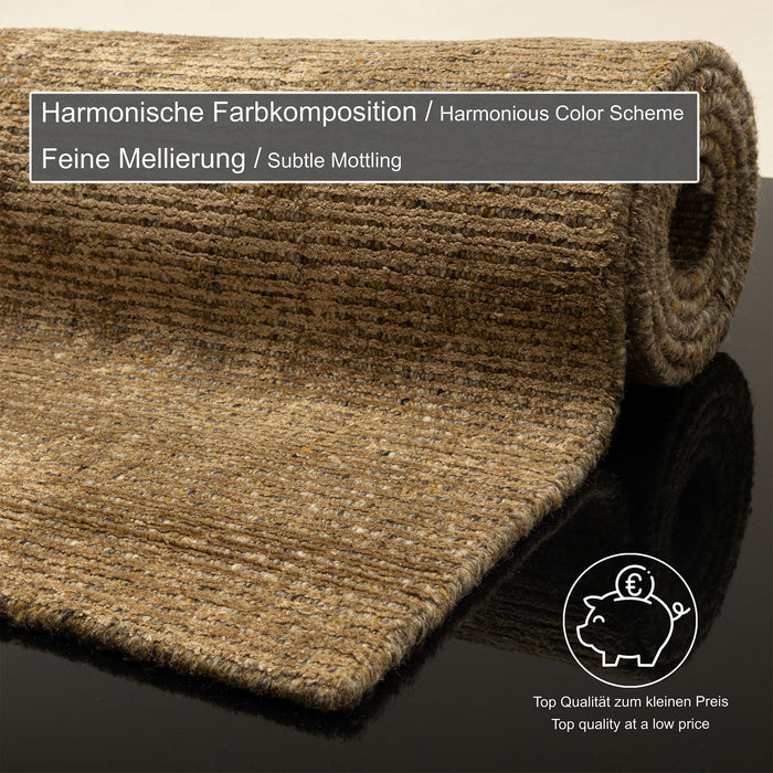 Theko gestreept UNI-tapijt Venus 170x240 cm - Goud