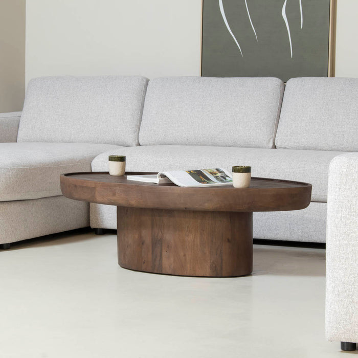 DÉJA Living - Salontafel Mangohout - Donkerbruin - 120x65x39cm - Sola