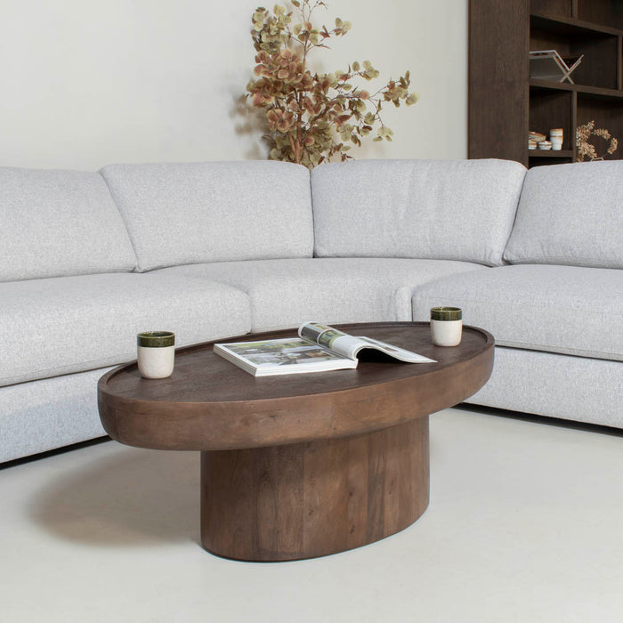 DÉJA Living - Salontafel Mangohout - Donkerbruin - 120x65x39cm - Sola