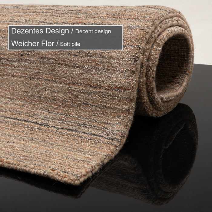 Theko Handgeweven wollen viscose tapijt San Diego 90x160 cm - Roze