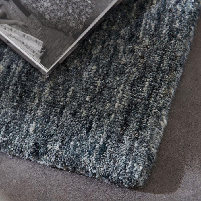 Theko Handgeweven wollen tapijt Pure 60x90 cm - Antraciet