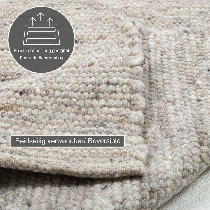 Theko Alm-Glück natuurtapijt 290x390 cm - Zand