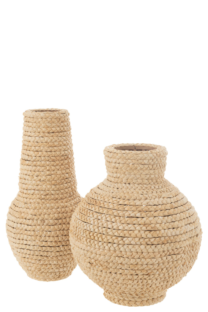 J-Line vaas Cano - jute - naturel - Ø 44 cm