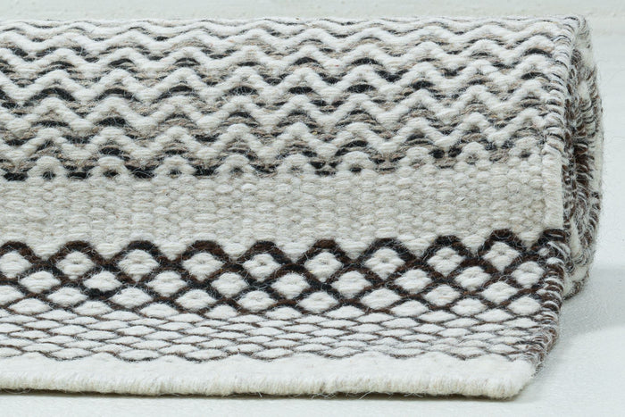 Theko Tapijt in Scandinavische stijl Trondheim 80x150 cm - Zwart|wit