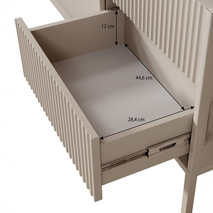 Meubella - Dressoir Saran - Beige - 153 cm