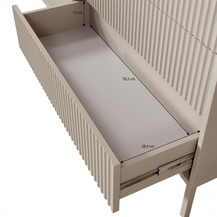 Meubella Dressoir Saran - Beige - 187 cm