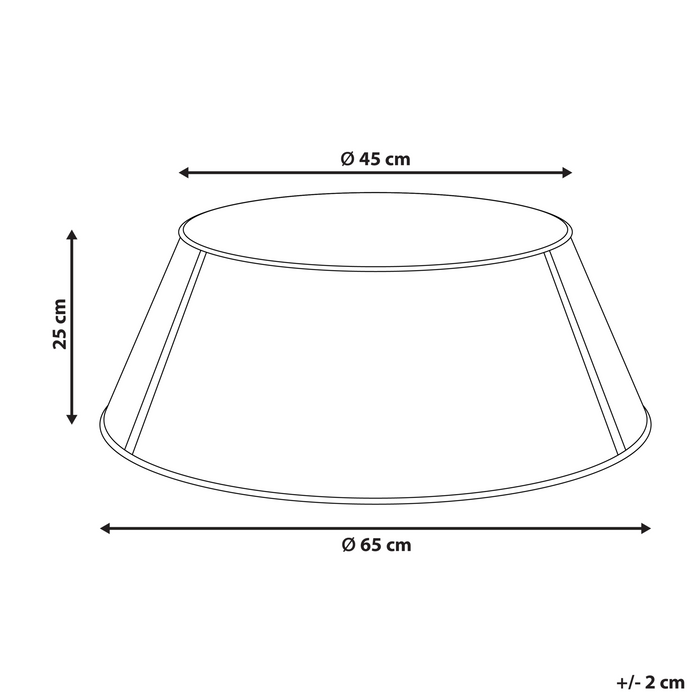 Beliani - ROVANIEMI - Kerstboomrok - Zilver - IJzer